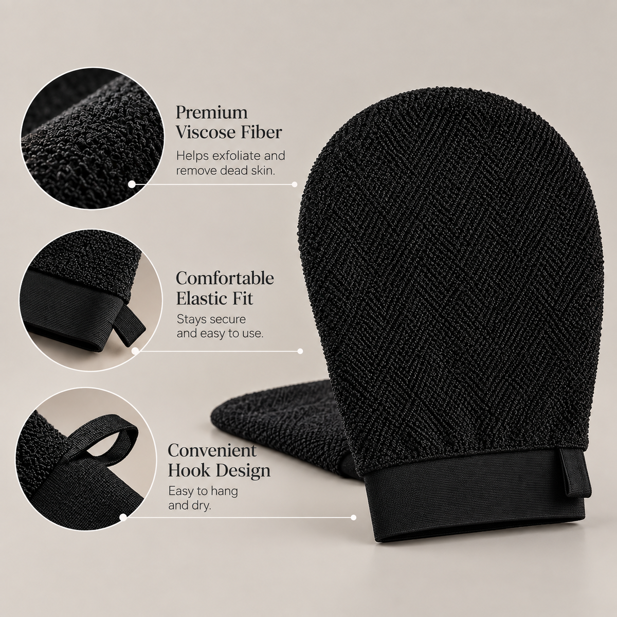 2-Pack Kessa Exfoliating Body Mitts