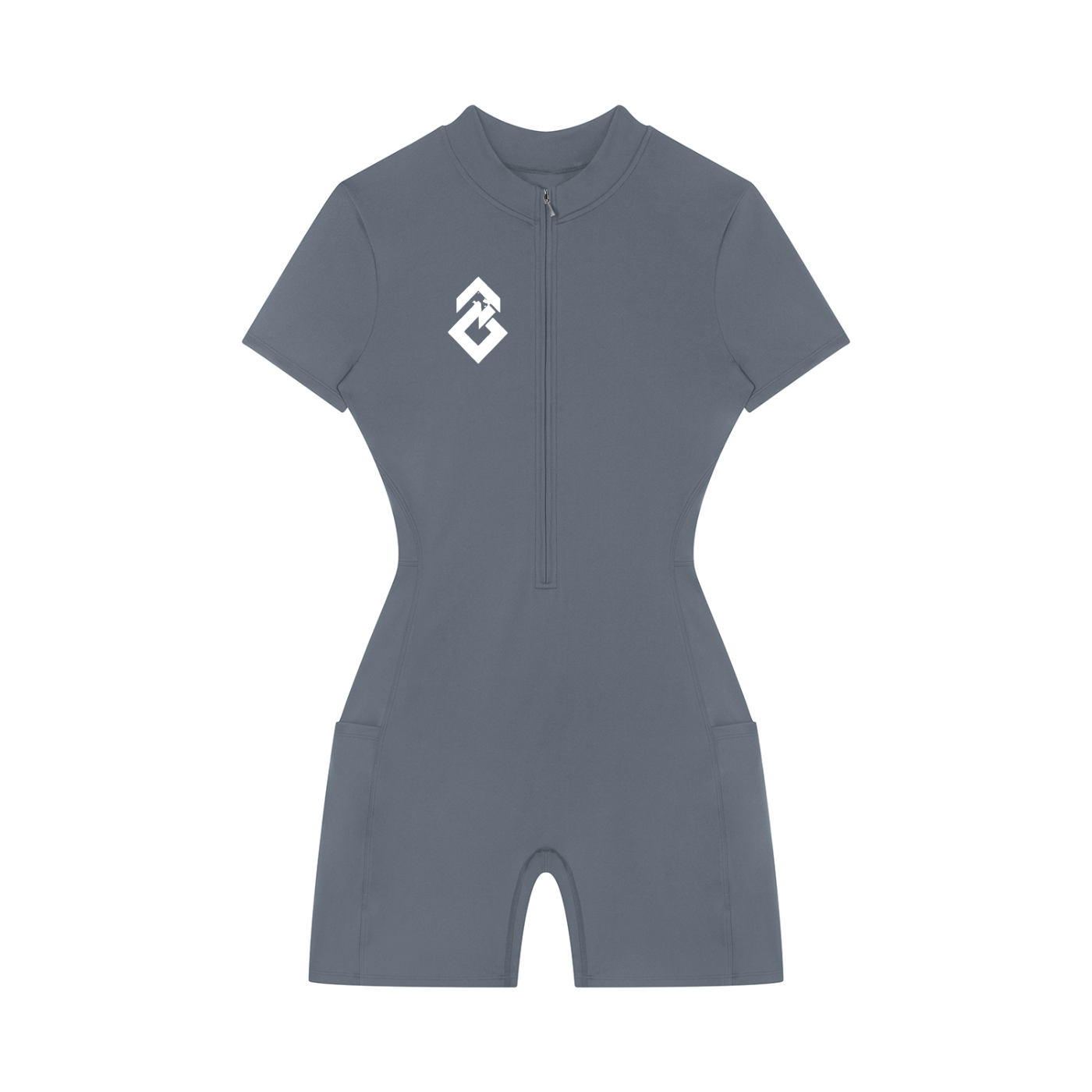 Women's Quarter-Zip Short Sleeve Romper